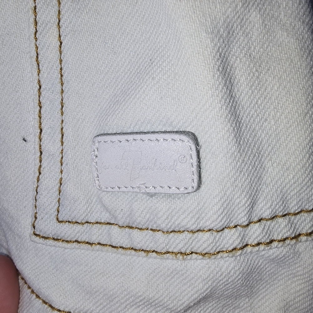 Denim Blue and White Girls Jumper Dress 7‎ For All Mankind 18mos - Picture 5 of 8